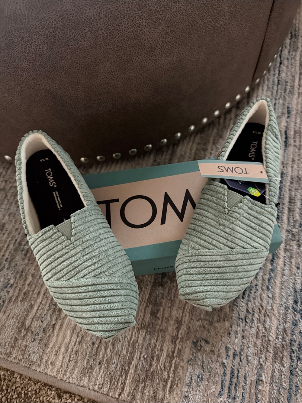 TOMS Women's Corded Slip-On Espadrilles in Sage - Picture 3 of 4